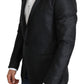 Dolce & Gabbana Black Jacquard Single Breasted GOLD Blazer