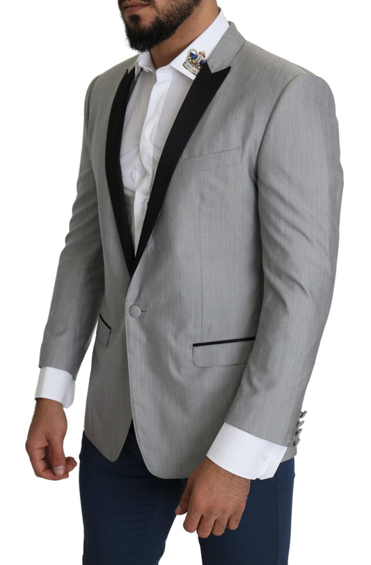 Dolce & Gabbana Light Gray Single Breasted SARTORIA Blazer