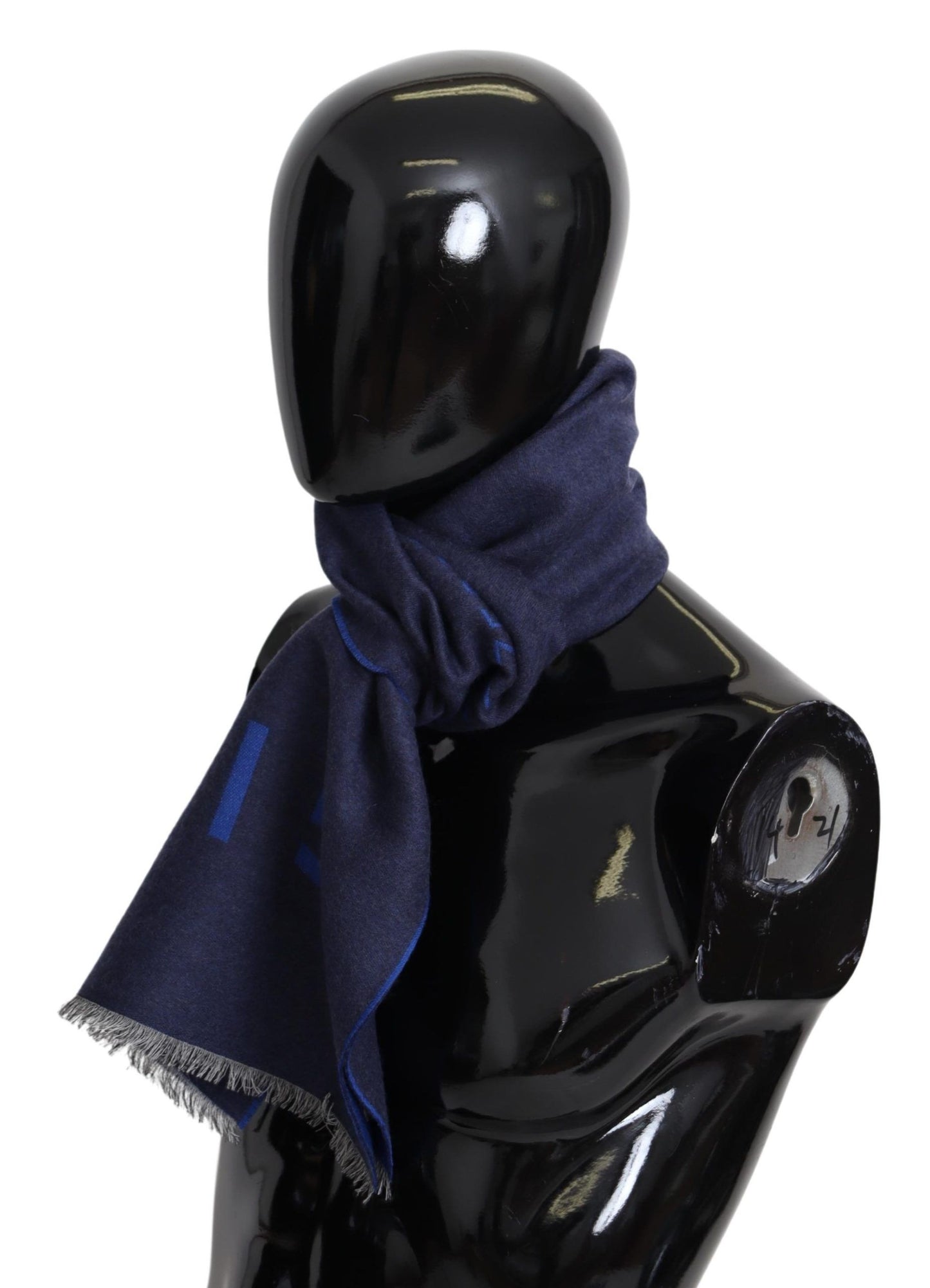 Givenchy Blue Wool Unisex Winter Warm  Scarf Wrap Shawl