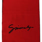 Givenchy Red Black Logo Wool Unisex Scarf