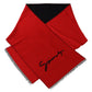 Givenchy Red Black Logo Wool Unisex Scarf