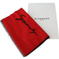 Givenchy Red Black Logo Wool Unisex Scarf