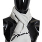 Givenchy Black White Wool Unisex Winter Warm Scarf Wrap Shawl