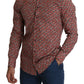 Dolce & Gabbana Red Printed Knight Formal Dress MARTINI Shirt