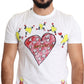 Dolce & Gabbana White Saint Valentine Print Cotton Men T-shirt