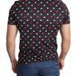 Dolce & Gabbana Dark Gray Hearts Print Cotton Men T-shirt