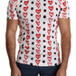 Dolce & Gabbana White Hearts Print  Cotton Men Top T-shirt