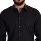 Dolce & Gabbana Black Cotton Stretch Formal GOLD Dress Shirt