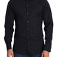 Dolce & Gabbana Black Cotton Formal GOLD Dress Shirt