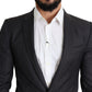 Dolce & Gabbana Elegant Black Virgin Wool Martini Blazer