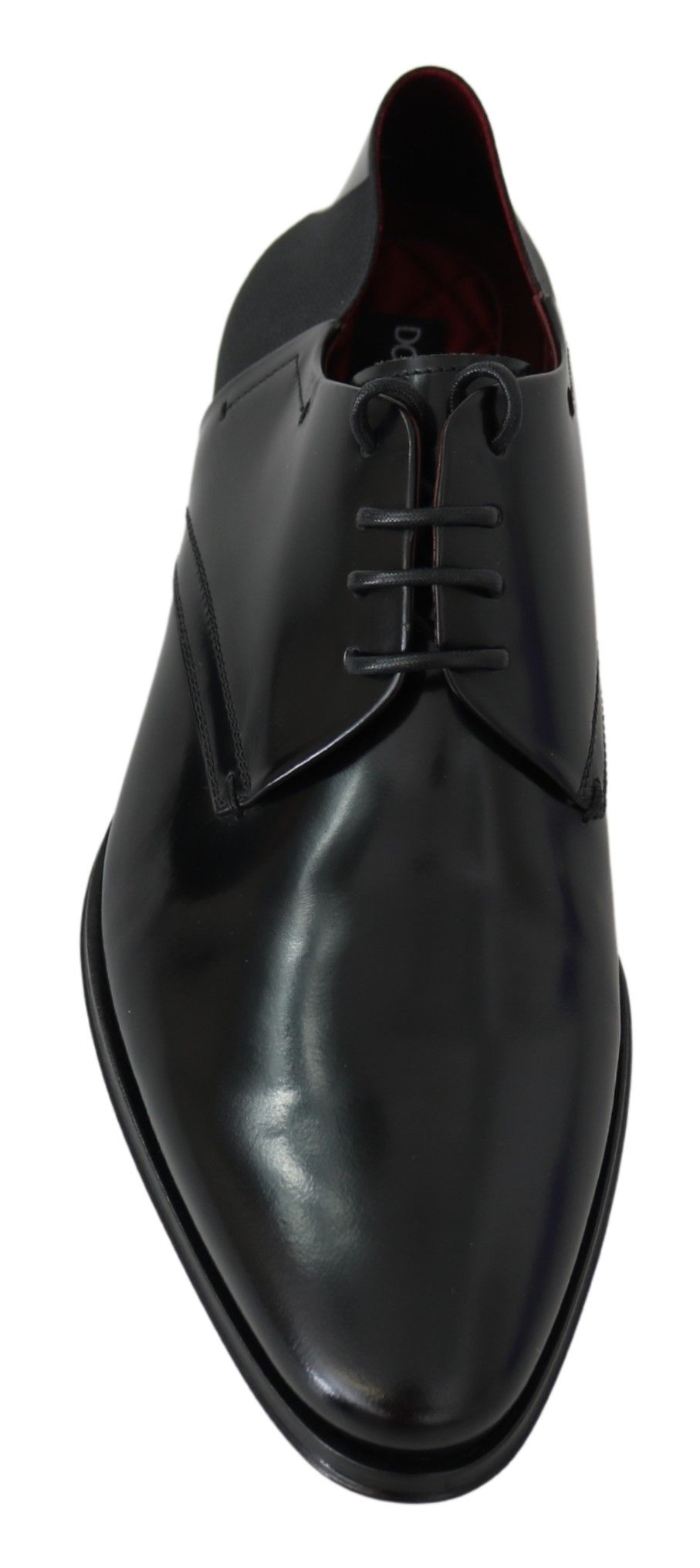 Dolce & Gabbana Black Patent Leather Lace Derby Shoes