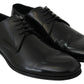 Dolce & Gabbana Derby Napoli Black Leather Dress Formal Shoes