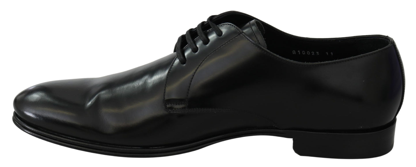 Dolce & Gabbana Derby Napoli Black Leather Dress Formal Shoes