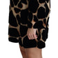 Dolce & Gabbana Black Giraffe Print Shift Mini Dress