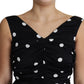 Dolce & Gabbana Black Polka Dots Charmeuse Ruffle Mini Dress