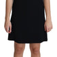 Dolce & Gabbana Black Viscose Stretch A-line Shift Mini Dress