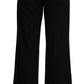 Dolce & Gabbana Black Cashmere Wide Leg Women Trouser Pants