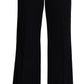 Dolce & Gabbana Black Cashmere Wide Leg Women Trouser Pants