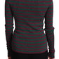 Dolce & Gabbana Multicolor Stripes Crew Neck Pullover Sweater