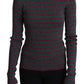 Dolce & Gabbana Multicolor Stripes Crew Neck Pullover Sweater