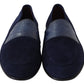 Dolce & Gabbana Blue Suede Caiman Loafers Slippers Shoes