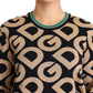 Dolce & Gabbana Multicolor DG Mania Wool Crewneck Pullover Sweater