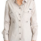 Dolce & Gabbana Beige Poplin Safari Fitted Pocket Shirt Top