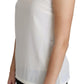 Dolce & Gabbana White Blouse Silk Lace Trimmed Sleeveless Top