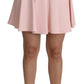 Dolce & Gabbana Pink Tuck Pleat Flare A-line Mini Rayon