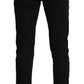 Dolce & Gabbana Black Heraldic Embroidery Skinny Denim Jeans