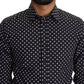 Dolce & Gabbana Black White Polka Dots Casual Shirt