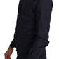 Dolce & Gabbana Navy Blue Cotton Formal Dress Shirt