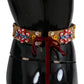 Dolce & Gabbana multicolor Embellished Floral Crystal Wide Waist Belt