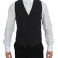 Dolce & Gabbana Gray Wool Stretch Dress Blazer Vest