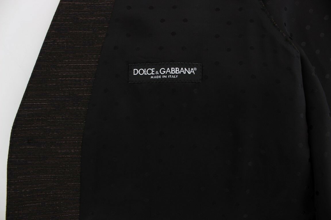 Dolce & Gabbana Black Wool Logo Dress Gilet Vest