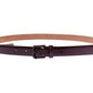 Dolce & Gabbana Purple Leather Logo Cintura Gürtel Belt