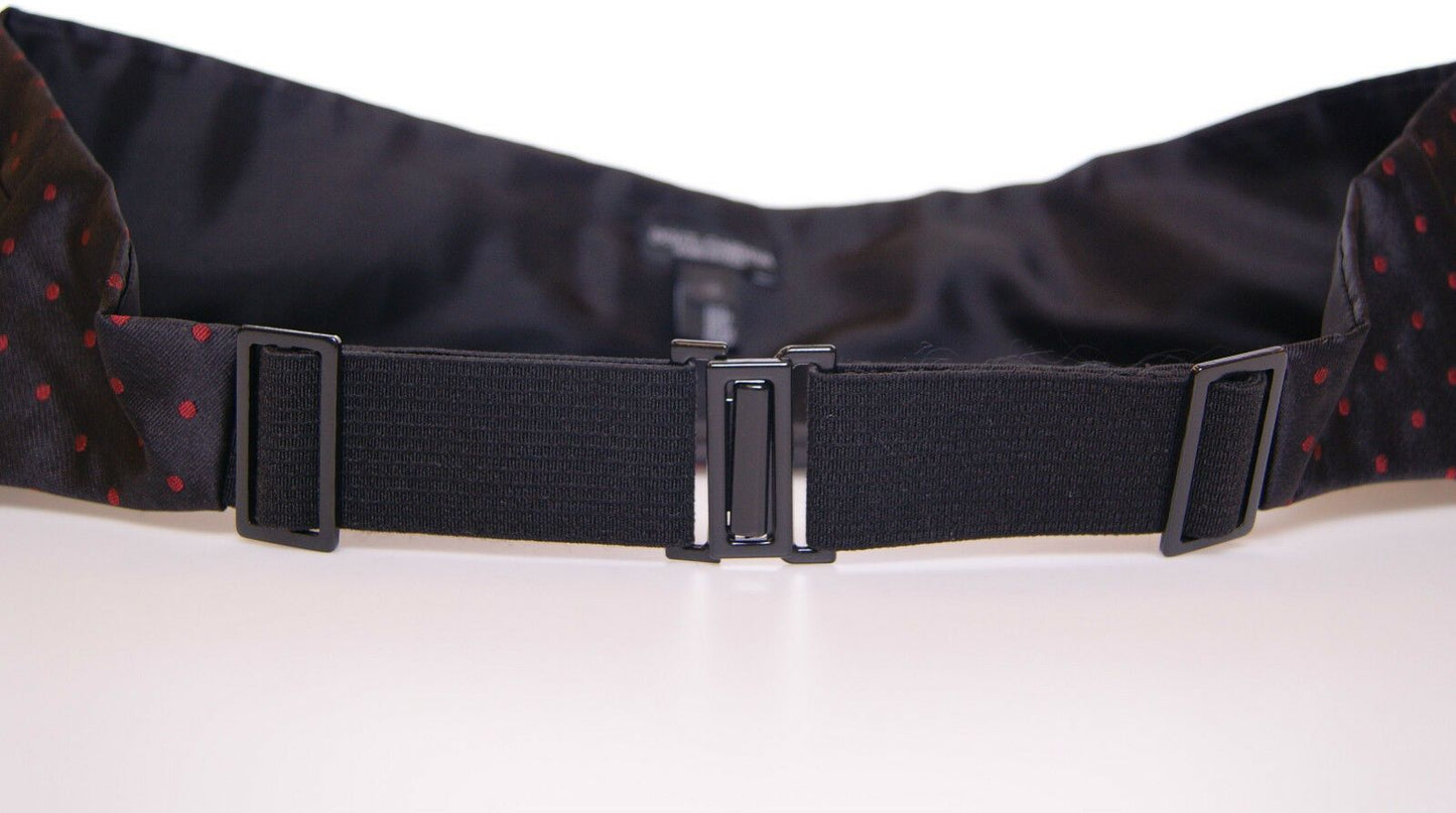 Dolce & Gabbana Black Waist Tuxedo Smoking Belt Cummerbund