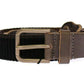 Dolce & Gabbana Brown Leather Logo Cintura Gürtel Belt