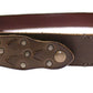 Dolce & Gabbana Brown Leather Logo Cintura Gürtel Belt