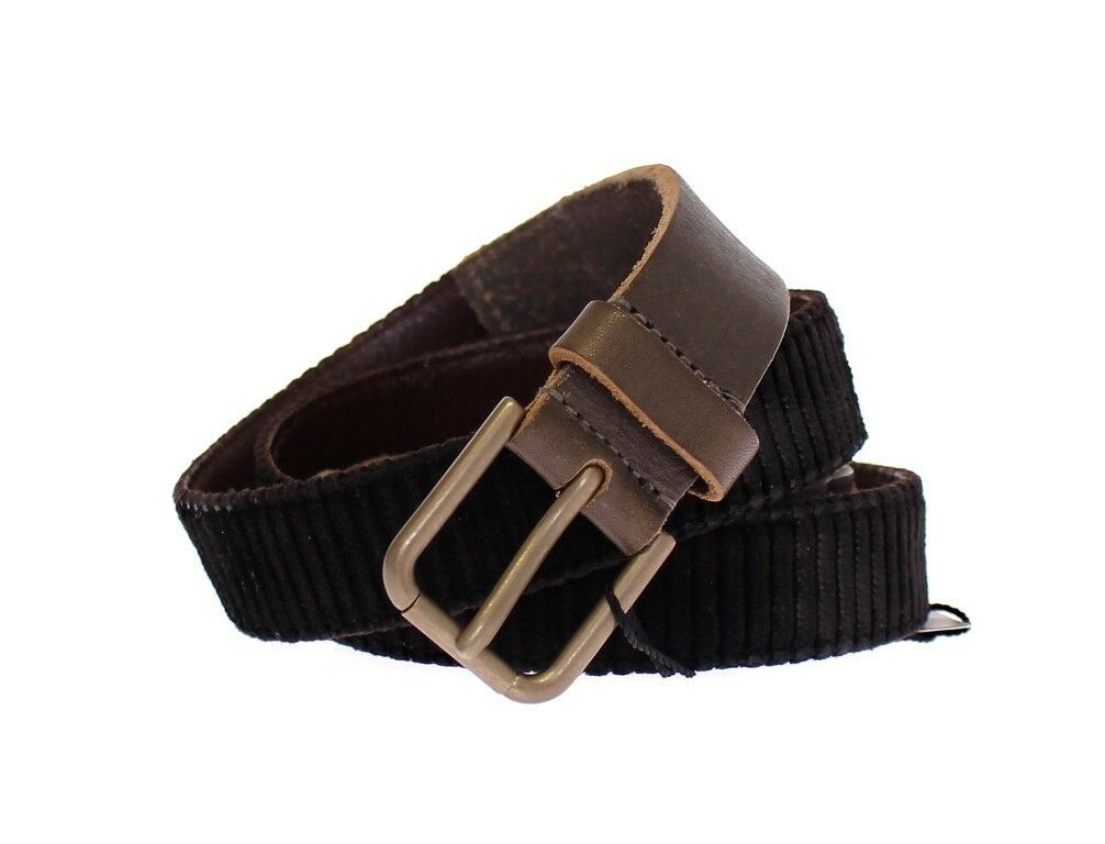 Dolce & Gabbana Brown Leather Logo Cintura Gürtel Belt