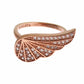 Nialaya Pink Gold 925 Silver Womens Clear CZ Ring