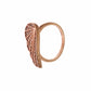 Nialaya Pink Gold 925 Silver Womens Clear CZ Ring