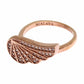 Nialaya Pink Gold 925 Silver Womens Clear CZ Ring