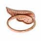 Nialaya Pink Gold 925 Silver Womens Clear CZ Ring