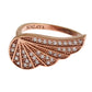 Nialaya Pink Gold 925 Silver Womens Clear CZ Ring