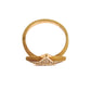 Nialaya Star Gold 925 Silver Womens Clear Ring