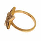 Nialaya Star Gold 925 Silver Womens Clear Ring