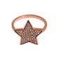 Nialaya Womens Clear CZ Star 925 Silver Ring