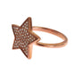 Nialaya Womens Clear CZ Star 925 Silver Ring