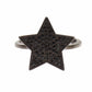 Nialaya Black CZ Star 925 Silver Womens Ring